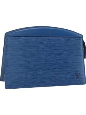 LOUIS VUITTON Epi Trousse Crete Pouch Blue M48405